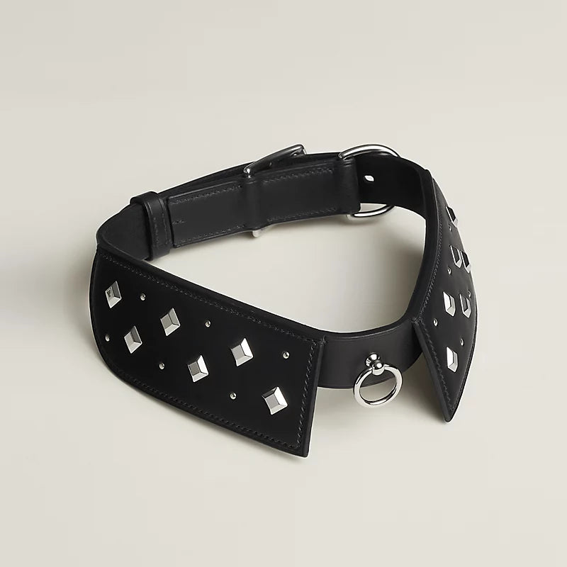 Black Tie dog collar, M and L
