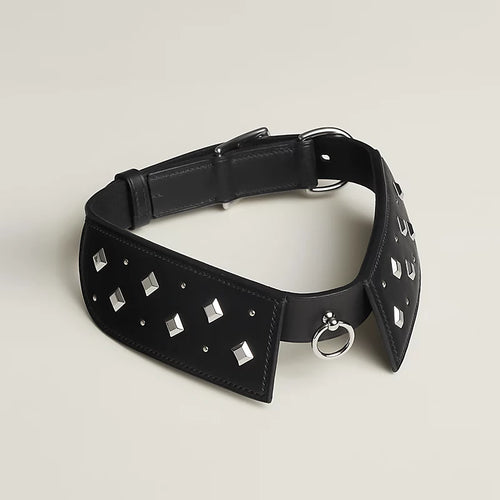 Black Tie dog collar, M and L