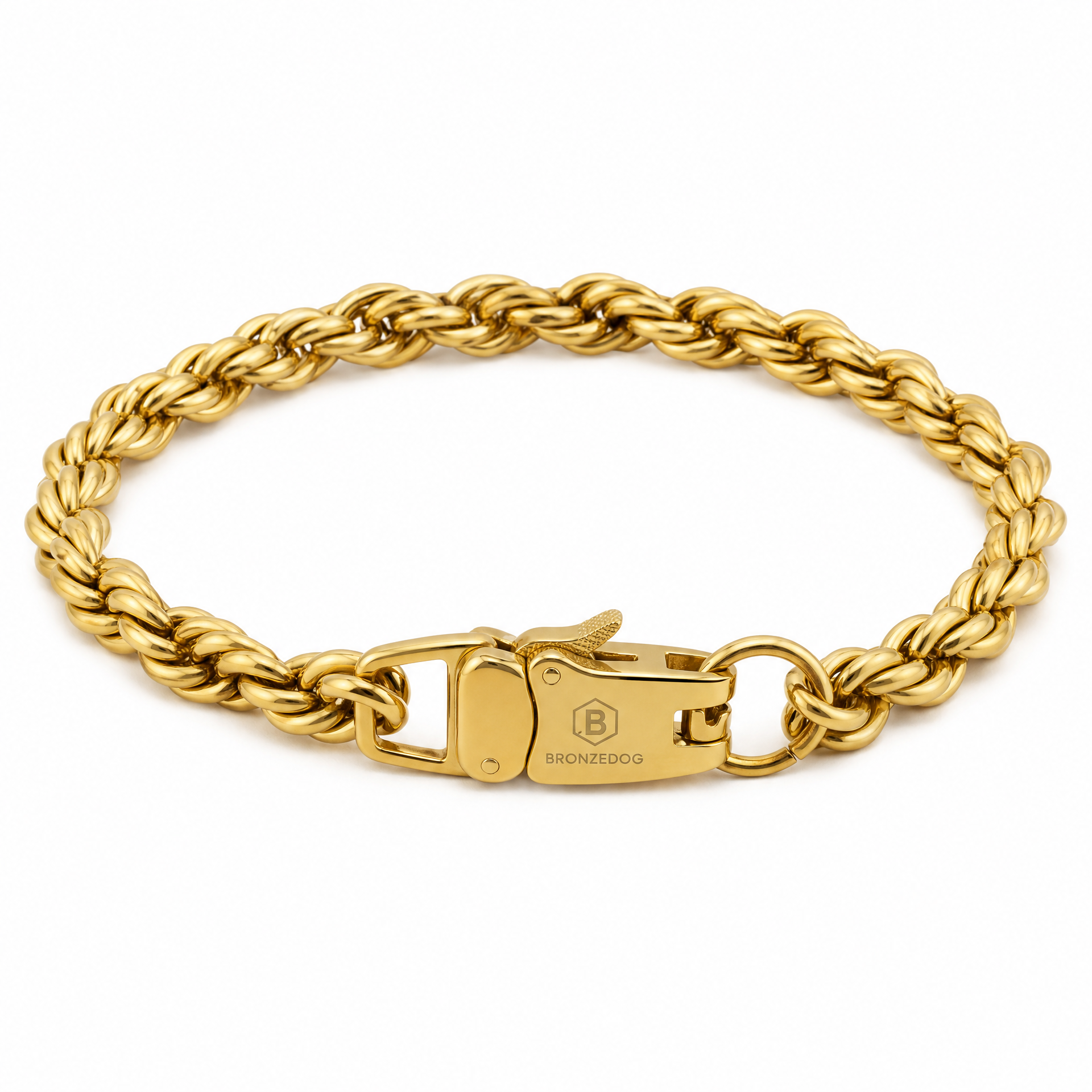 Rope Chain Gold Dog Collar