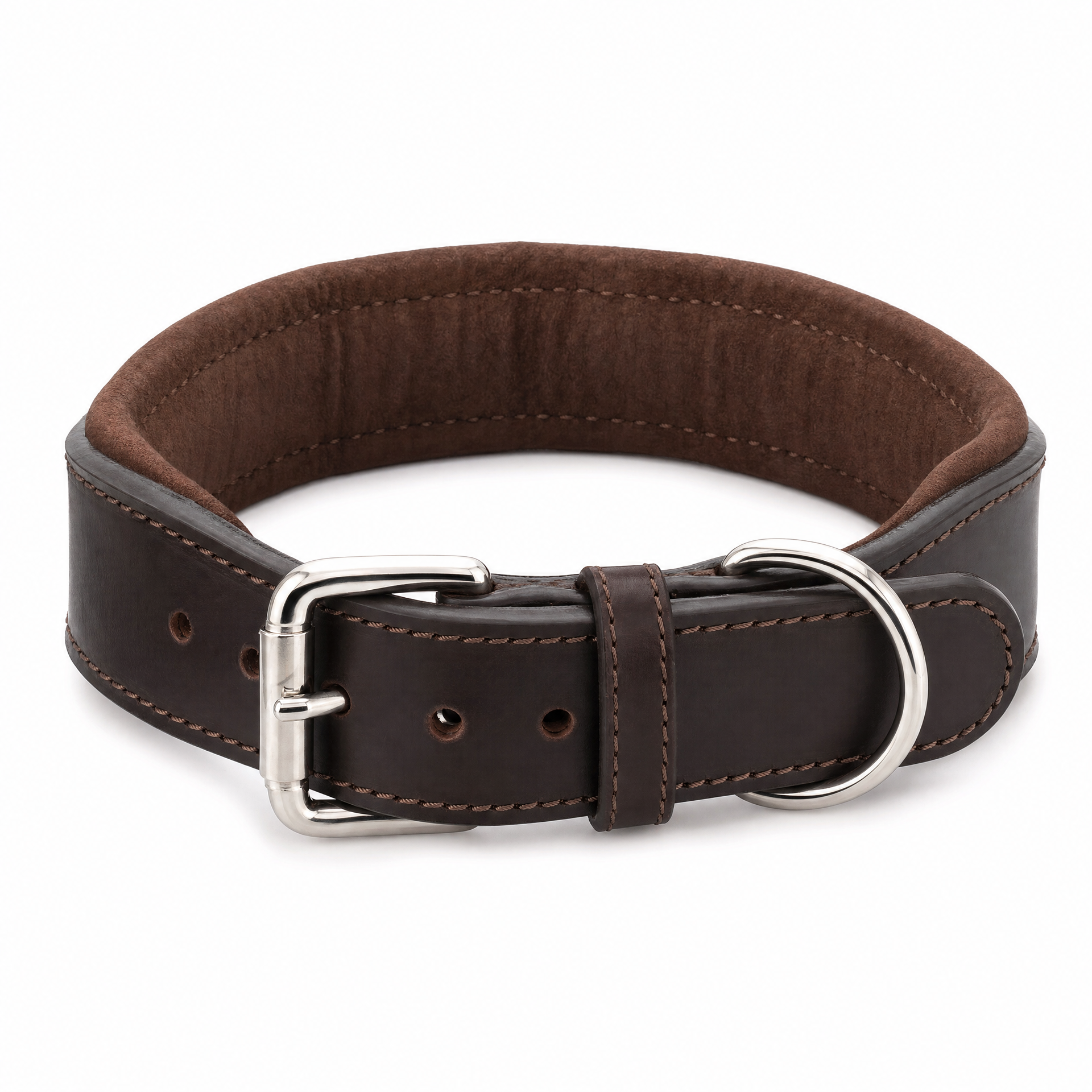 Padded Leather Dog Collar