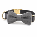 Bow Tie Tweed Dog Collar