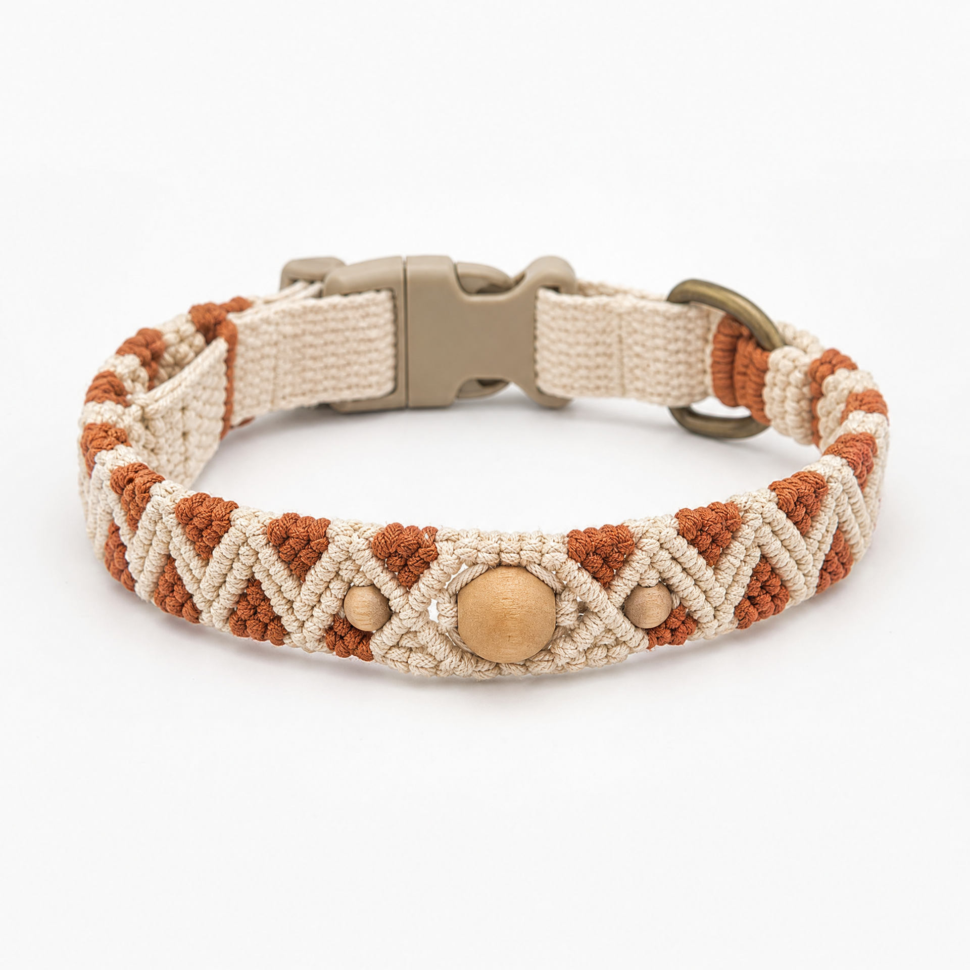 Boho Macrame Dog Collar