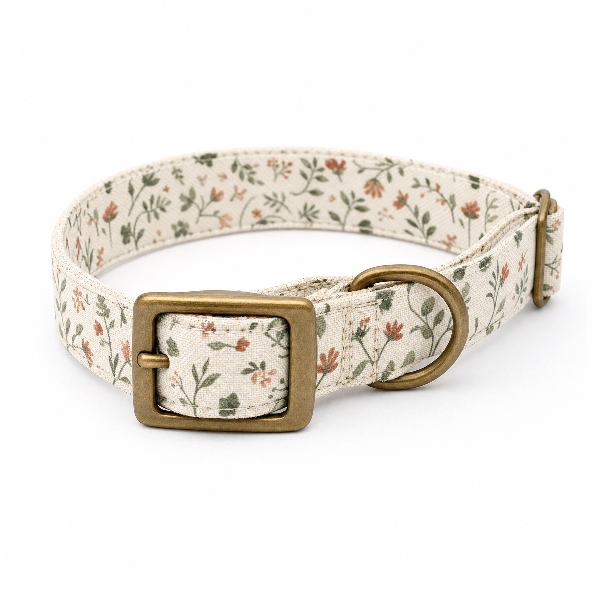 Wildflower Canvas Dog Collar