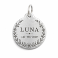 Round Silver Pet ID Tag