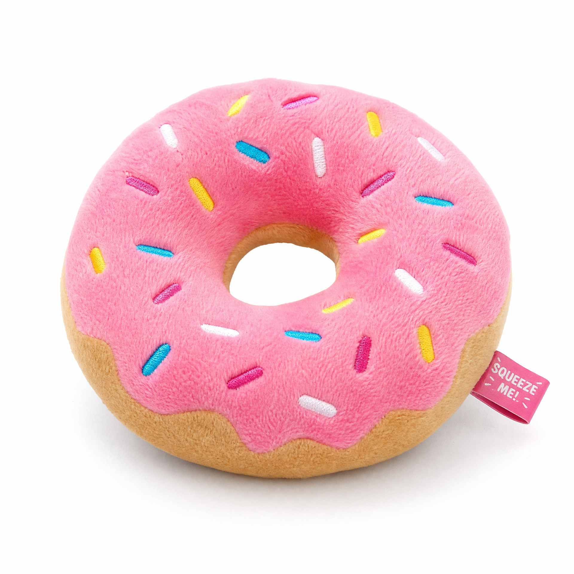 Squeaky Donut Plush Toy