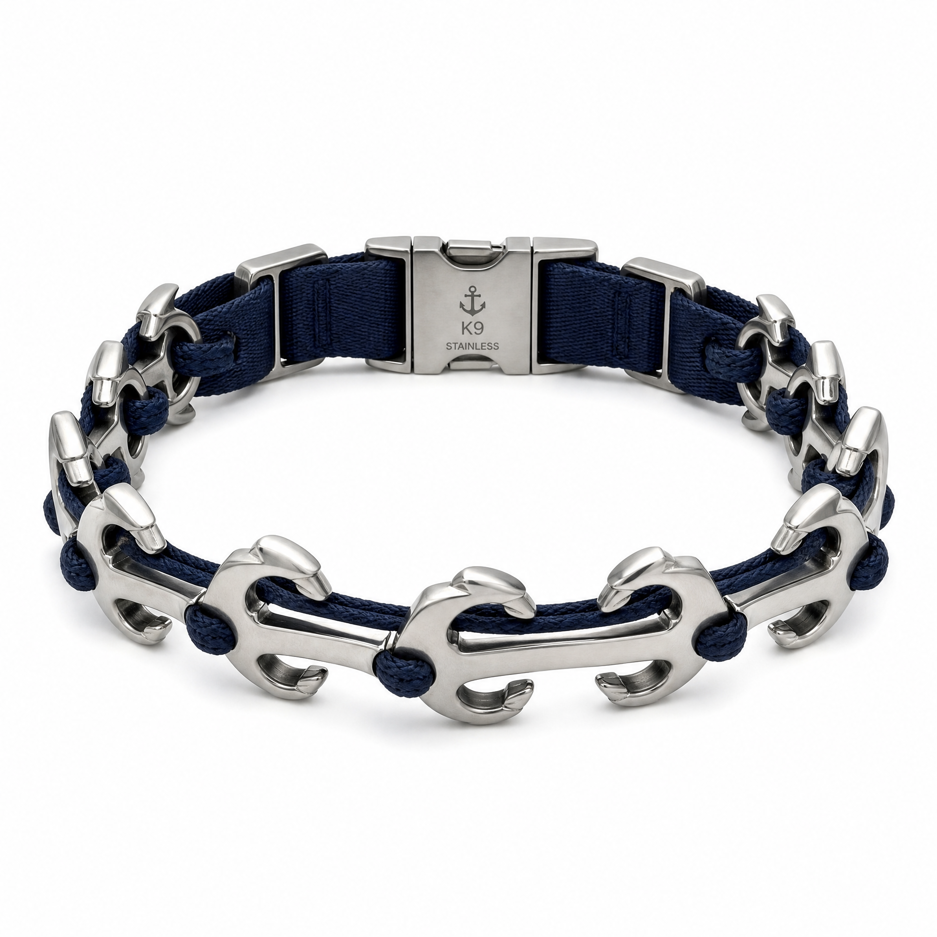 Nautical Anchor Chain Dog Collar